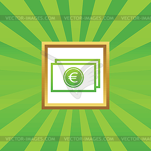 Euro bill picture icon - vector clip art