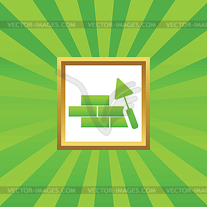 Building wall picture icon - vector clipart