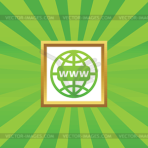 Global network picture icon - vector clipart / vector image