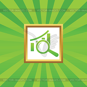 Graphic examination picture icon - vector image