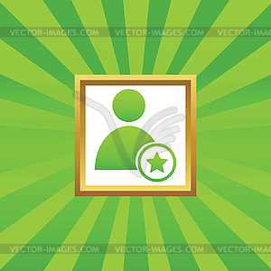 Favorite user picture icon - vector image