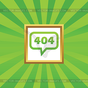 Error 404 message picture icon - vector clipart