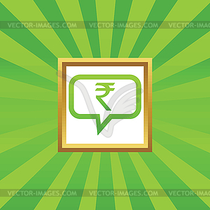 Rupee message picture icon - vector clip art
