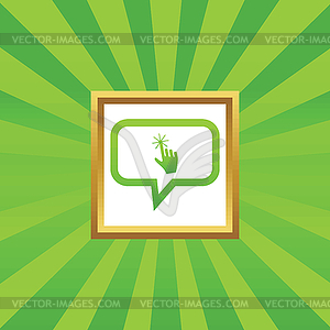 Hand cursor message picture icon - vector clipart