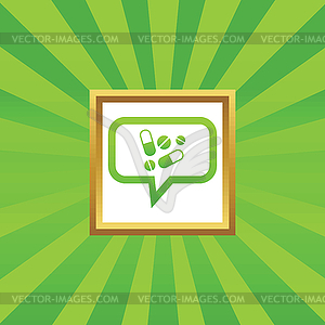 Medicine message picture icon - vector clip art