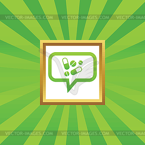 Medicine message picture icon - vector clip art