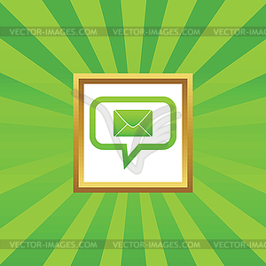 Letter message picture icon - vector clipart