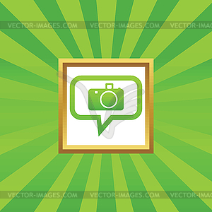 Camera message picture icon - color vector clipart