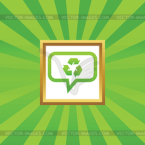 Recycle message picture icon - vector clipart