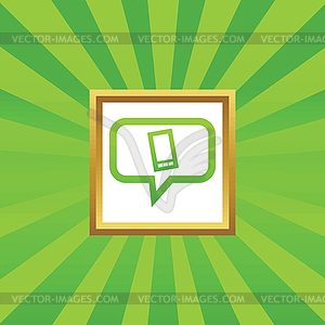 Smartphone message picture icon - vector clipart