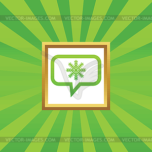 Winter message picture icon - vector clipart