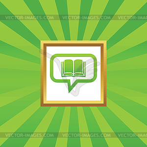 Book message picture icon - vector image