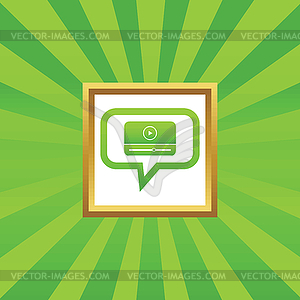 Mediaplayer message picture icon - vector clip art