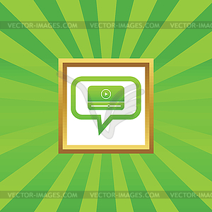 Mediaplayer message picture icon - vector clip art