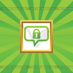 Locked message picture icon - vector clipart