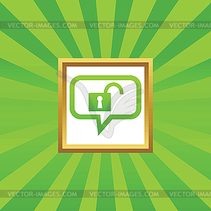 Unlocked message picture icon - vector image