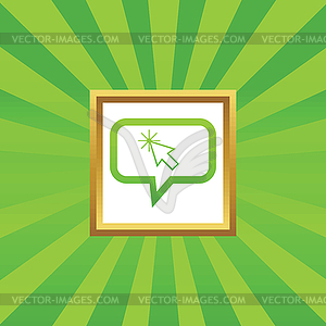 Arrow cursor message picture icon - vector clipart