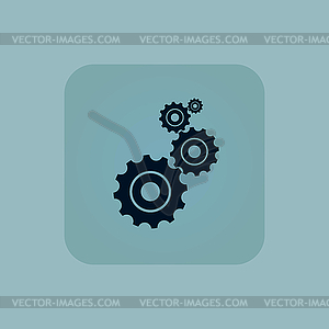 Pale blue settings icon - vector clipart