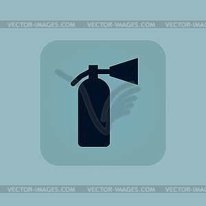 Pale blue fire extinguisher icon - vector image