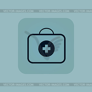 Pale blue first-aid kit icon - vector clipart