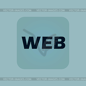Pale blue WEB icon - vector image