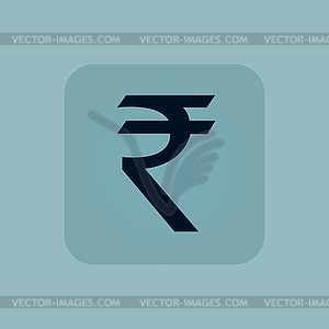 Pale blue rupee icon - vector image