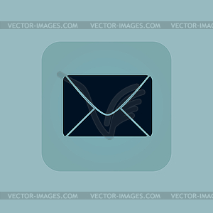 Pale blue letter icon - vector EPS clipart