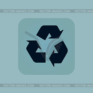 Pale blue recycle icon - vector image