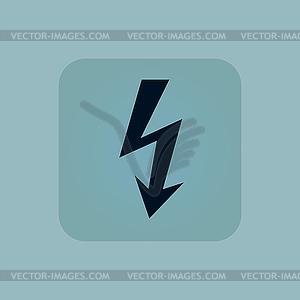 Pale blue voltage icon - vector clip art