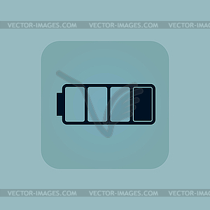 Pale blue low battery icon - vector clipart