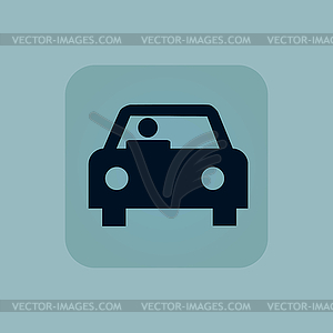 Pale blue car icon - vector clipart