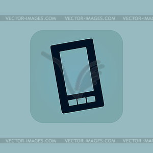 Pale blue smartphone icon - vector image