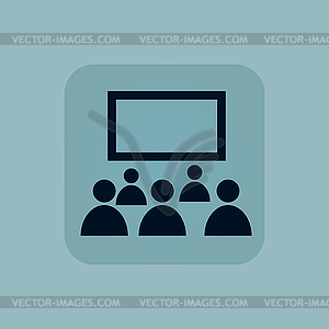 Pale blue audience icon - vector clip art