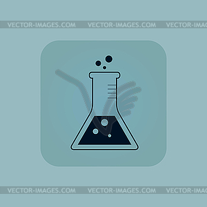 Pale blue conical flask icon - vector clipart