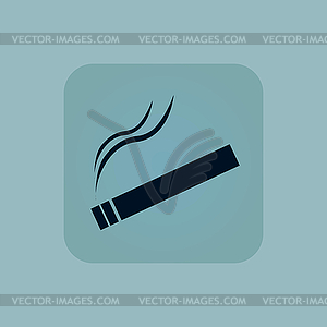 Pale blue smoking icon - vector image