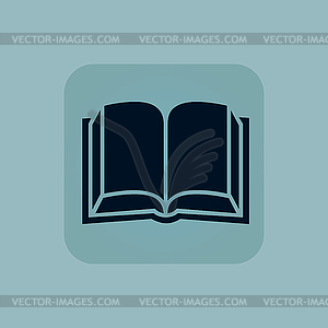 Pale blue book icon - royalty-free vector clipart