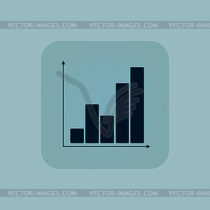 Pale blue graphic icon - vector clip art