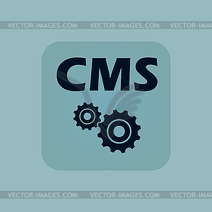 Pale blue CMS settings icon - vector image