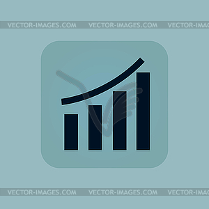 Pale blue bar graphic icon - vector clipart