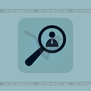 Pale blue user details icon - vector clip art