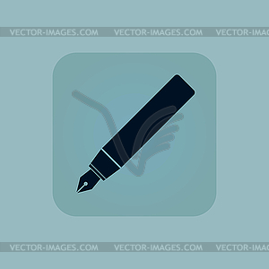 Pale blue ink pen icon - vector image