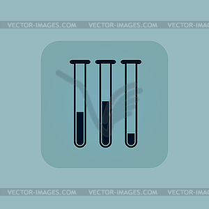 Pale blue test-tubes icon - vector clip art