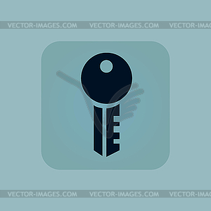 Pale blue key icon - vector clipart