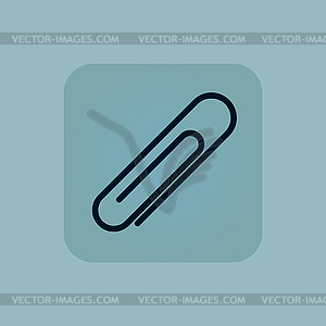 Pale blue paperclip icon - vector clipart