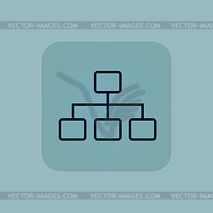 Pale blue scheme icon - vector clip art