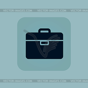 Pale blue briefcase icon - royalty-free vector clipart