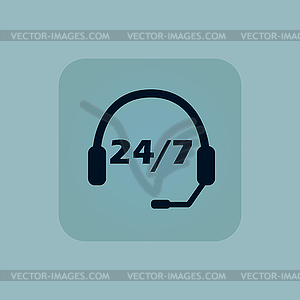 Pale blue support icon - vector clip art