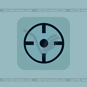 Pale blue target icon - vector image