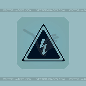 Pale blue high voltage icon - vector image