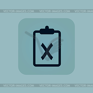 Pale blue clipboard NO icon - color vector clipart